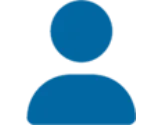 A blue circle with a black background