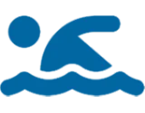 A blue and black logo of an ocean.
